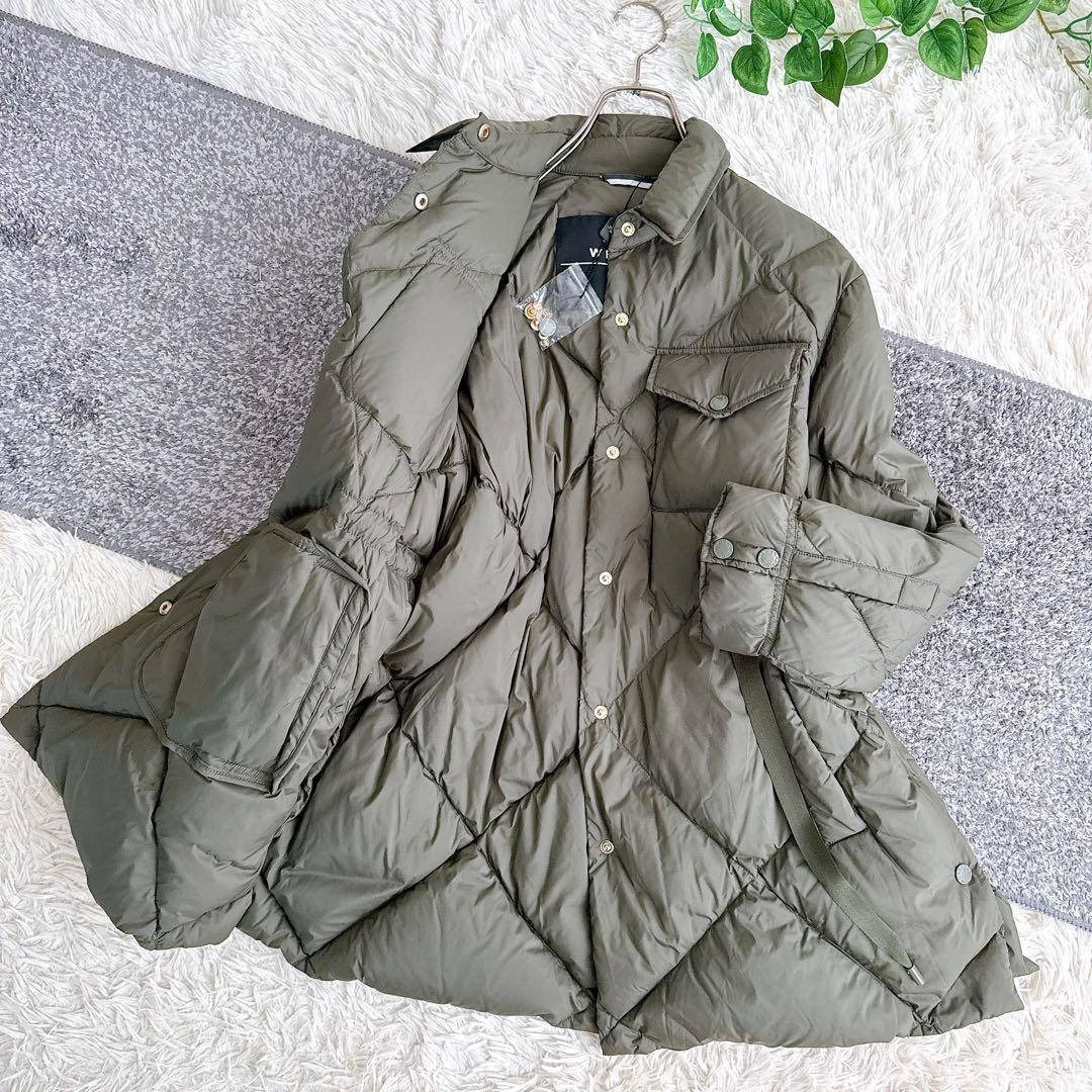 近年モデル MaxMara ライトダウン コート キルティング オリーブ 38