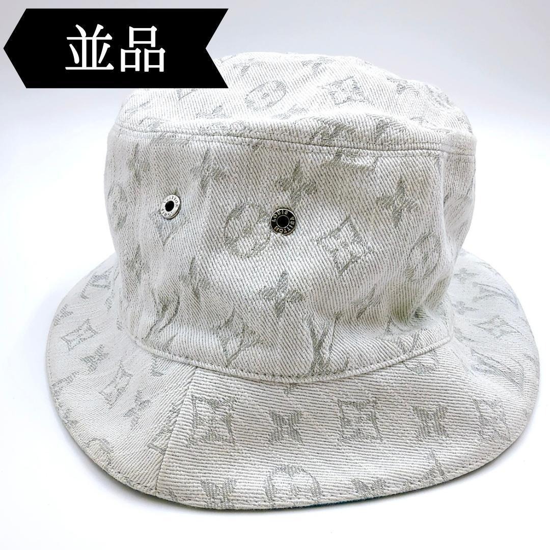 極美品 ルイヴィトン M76213 シャポー モノグラムデニム ハット