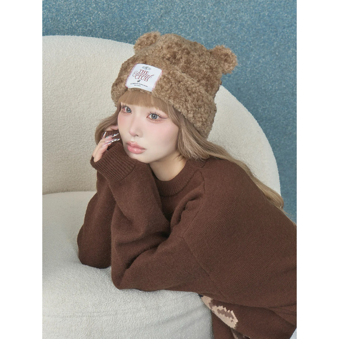 Darich - 新品未開封 ダーリッチ テディベアハット モカ フリー クマ