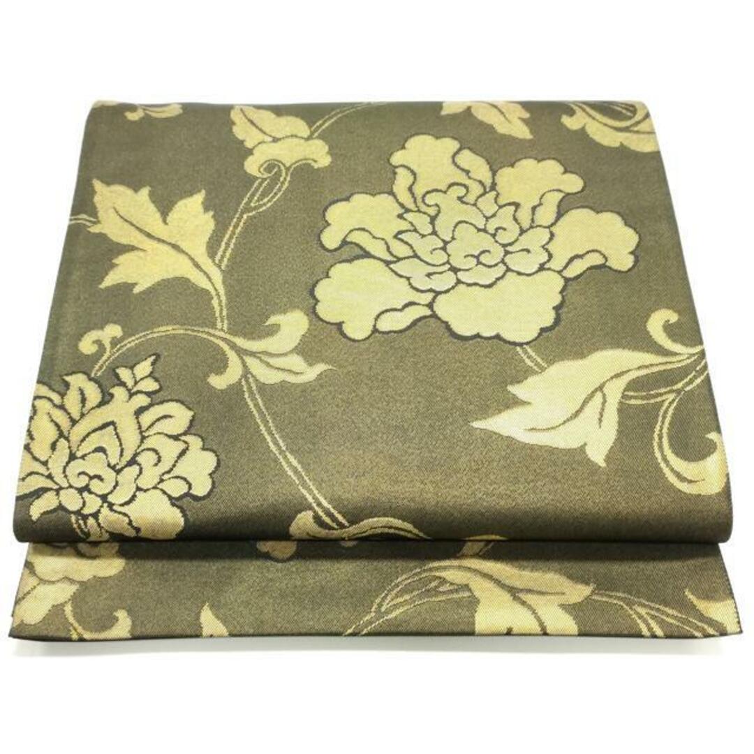 平和屋着物○京都西陣 澤屋重兵衛 六通柄袋帯 更紗花唐草文 金糸 引箔