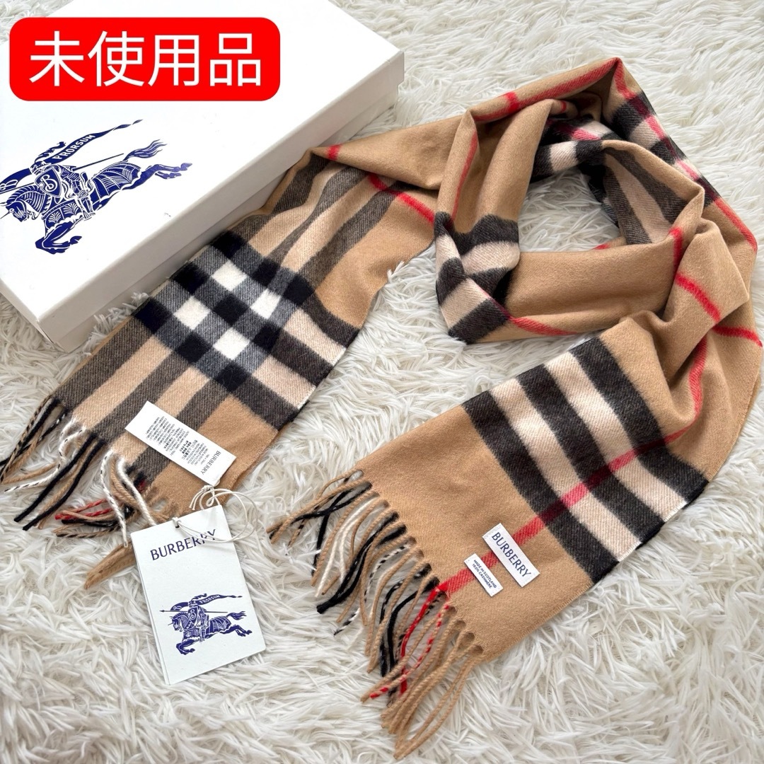 BURBERRY - 【未使用】バーバリー ノバチェック カシミヤ100 マフラー