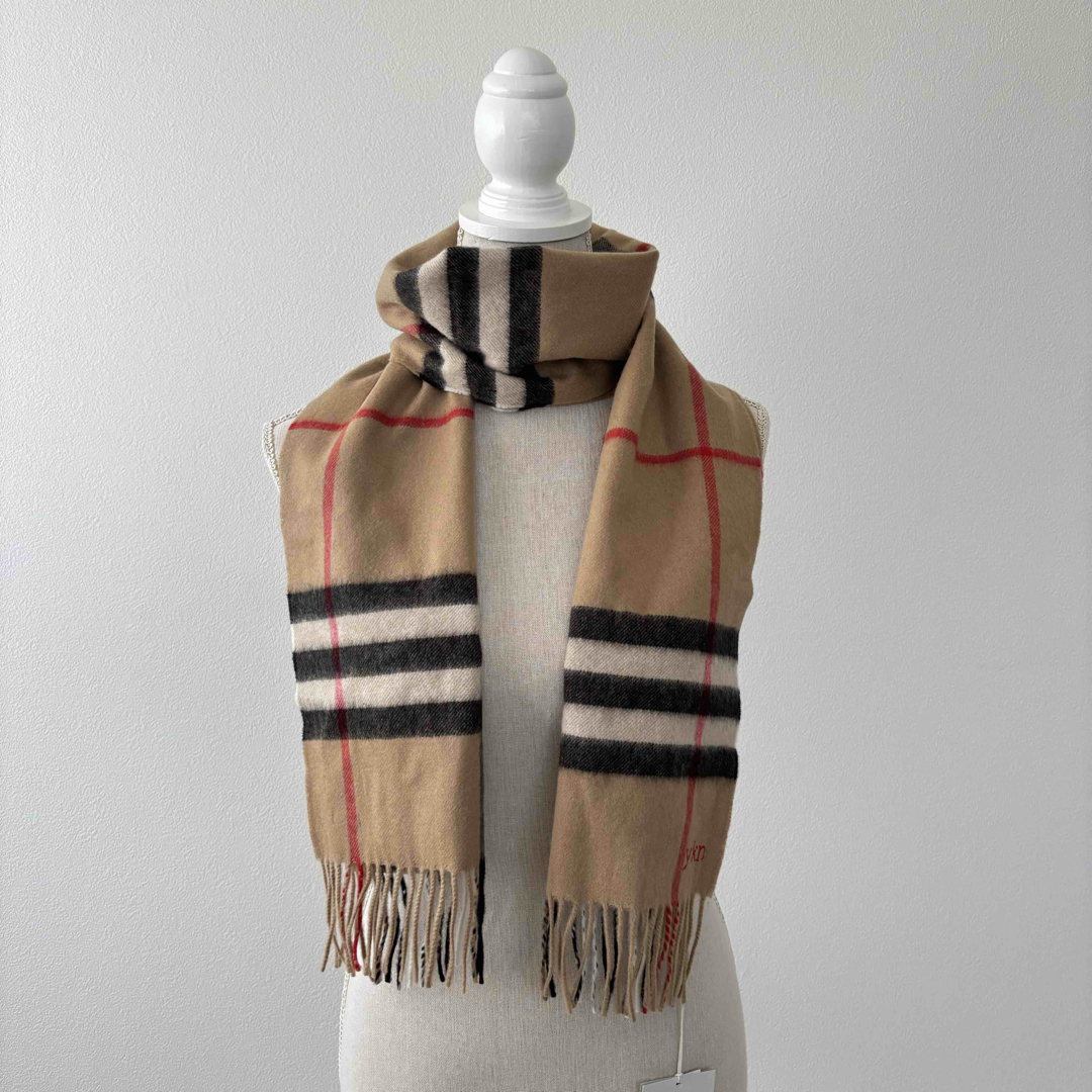 BURBERRY - 【未使用】バーバリー ノバチェック カシミヤ100 マフラー