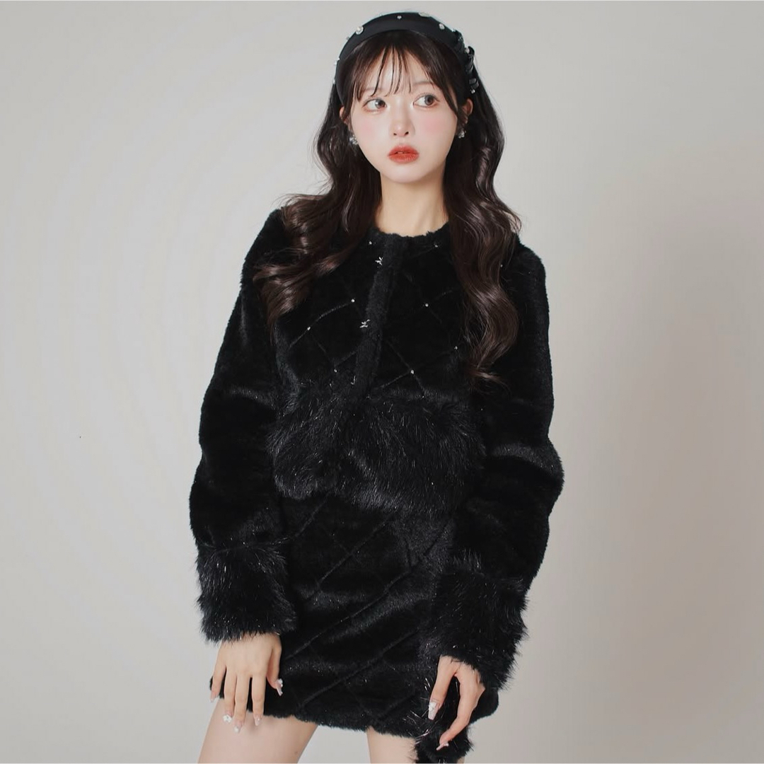 M me eme Shine fake far mini skirt の通販 by ぺちshop｜ラクマ