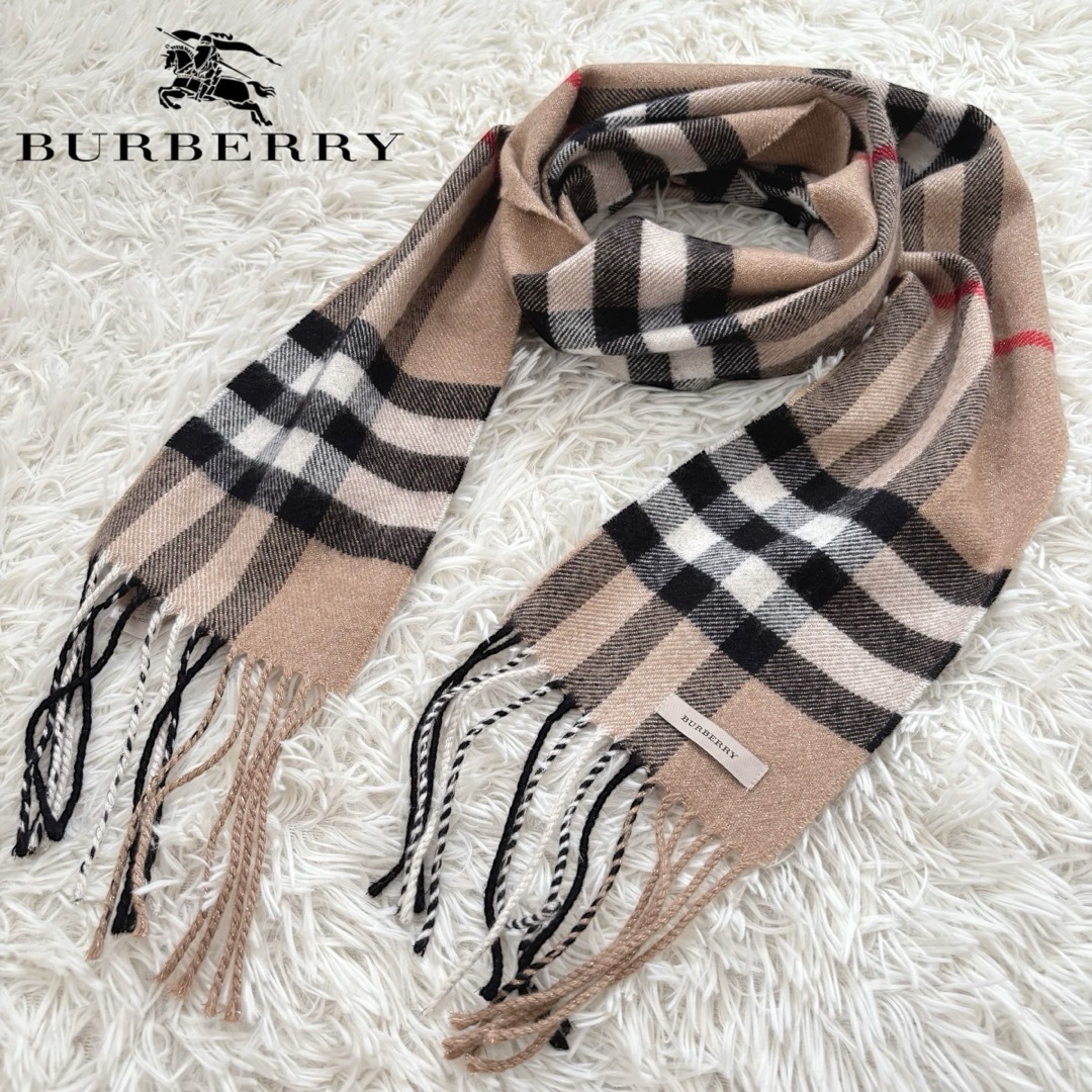 カシミヤ混✨バーバリー✨マフラー 人気カラー 男女兼用 ノバチェック