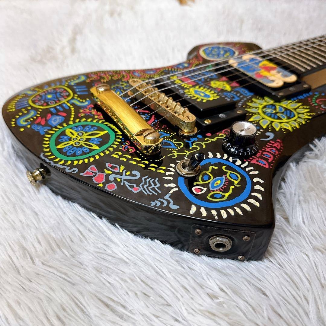 ミニモッキンバードタイプ ペイント ブランド不明 ミニギター 子供