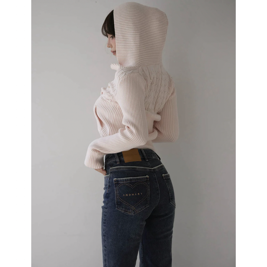 andmary Taylor hoodie knit tops pinkの通販 by まるこ's shop｜ラクマ