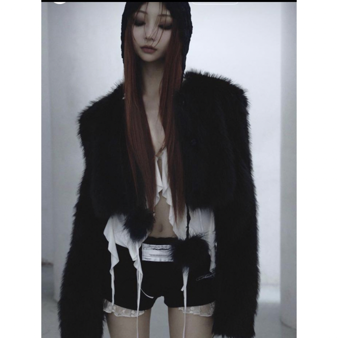 theredthread S fur jacket short / pink - pink THEREDTHREAD S fur