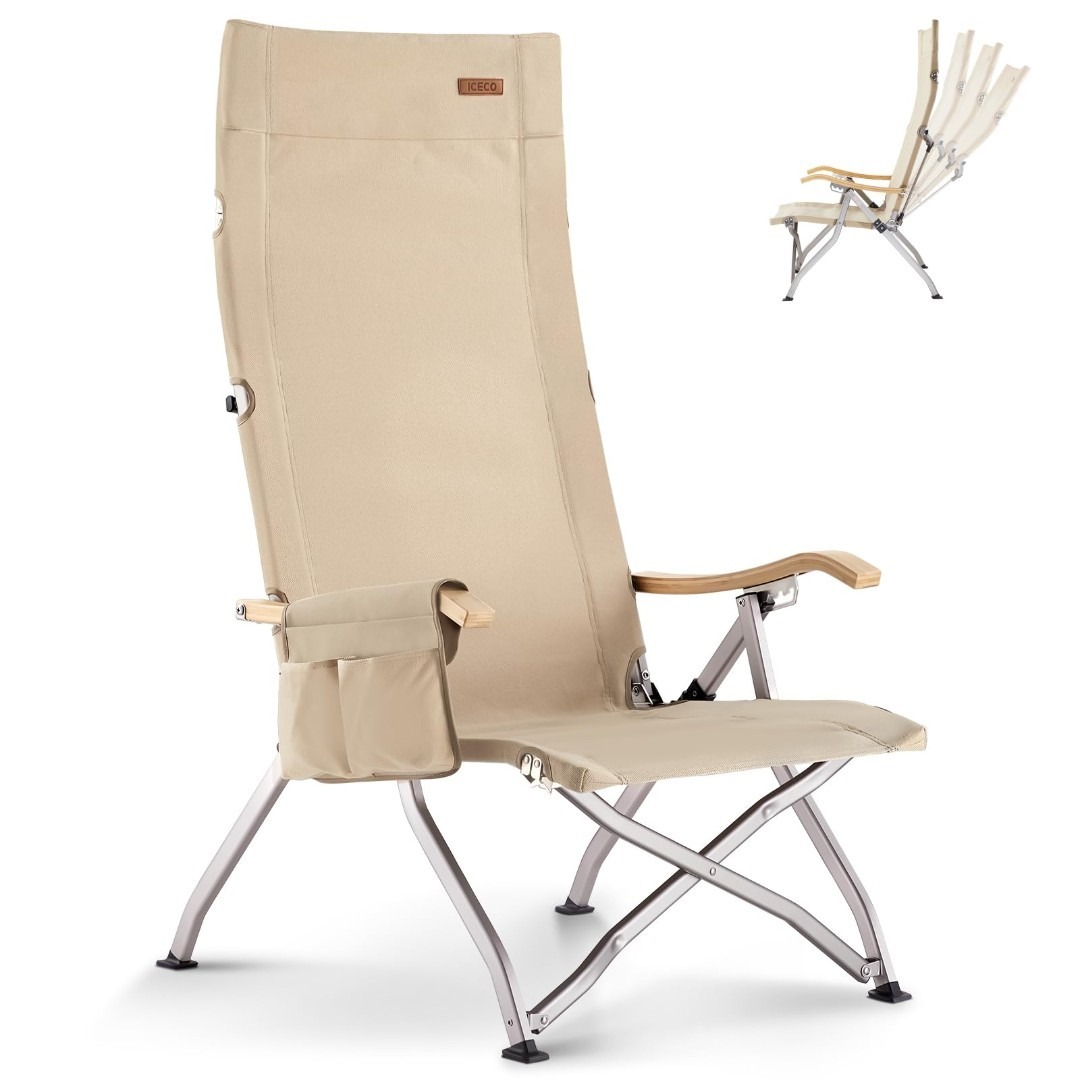ロースタイル ICECO 4段階リクライニング式 ハイバックチェア 10年品質・