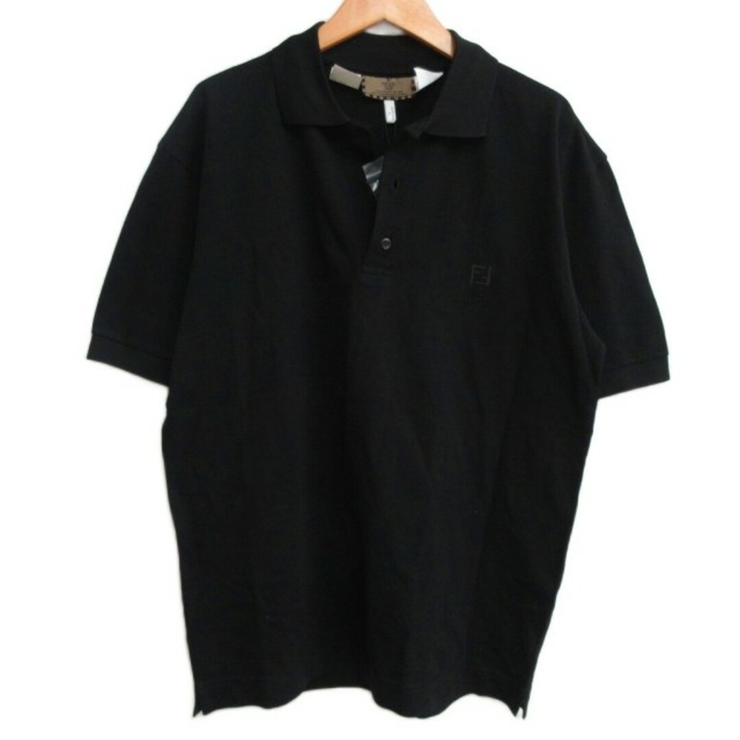FENDI - フェンディ タグ付 ズッカ柄 ポロシャツ 半袖 ブラック S相当