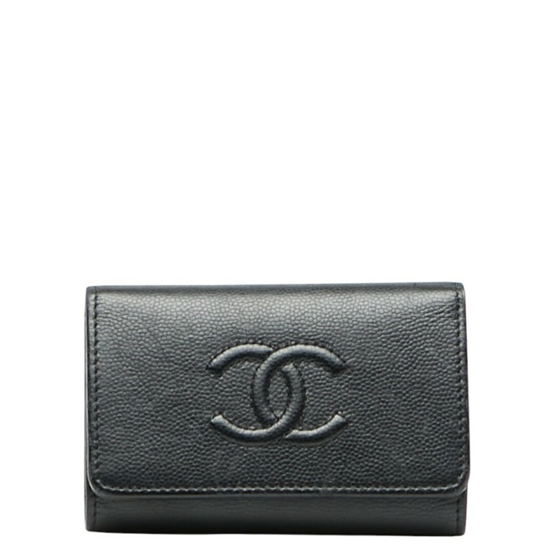 CHANEL - シャネル ココマーク キーケース 4連 キャビアスキン