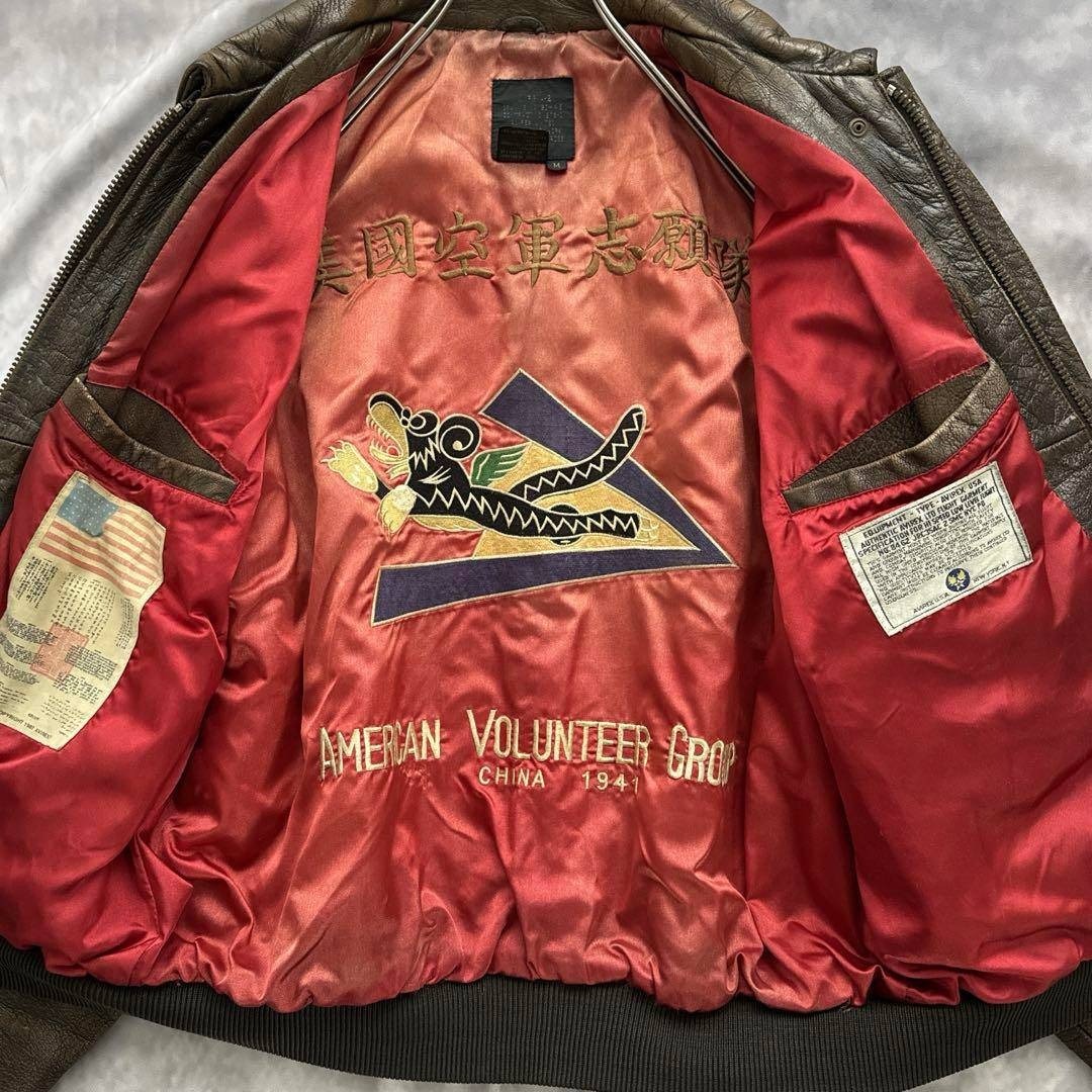 AVIREX - 希少 80s AVIREX A-2 レザージャケット フライトジャケット M