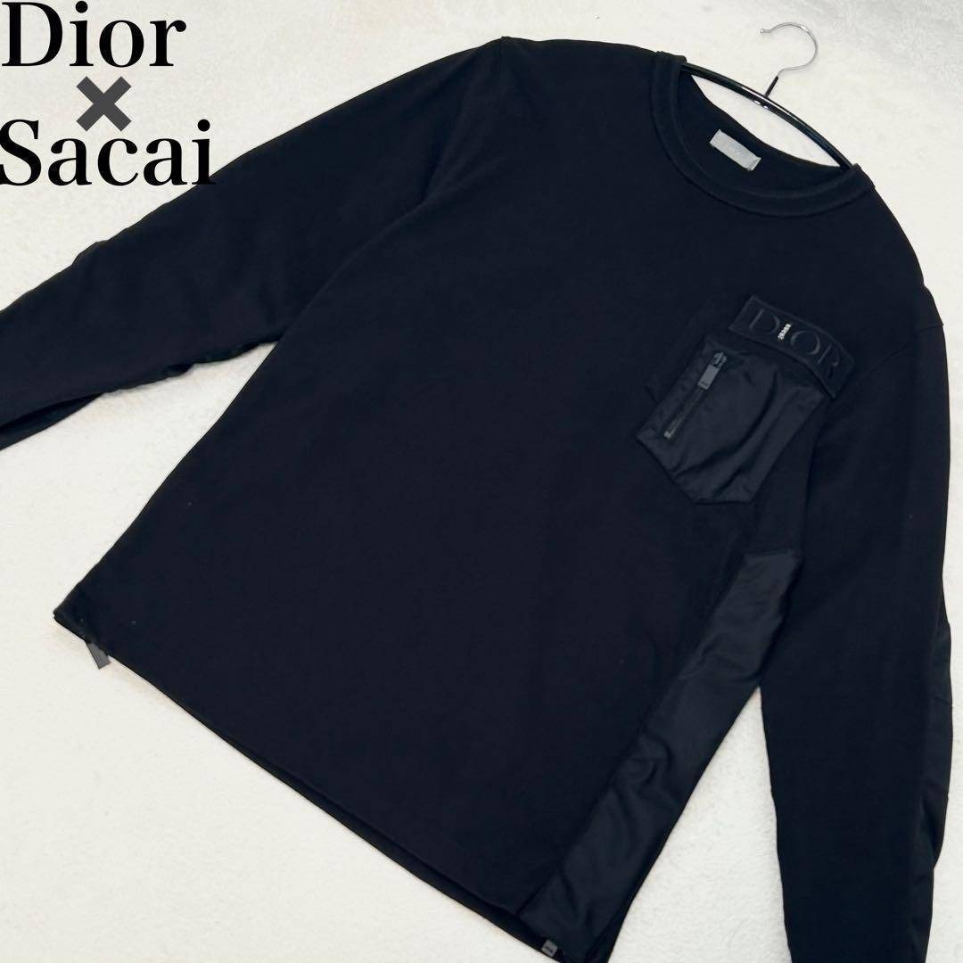 Dior - ディオール DIOR サカイ Sacai ドッキング 切替 長袖 ナイロン
