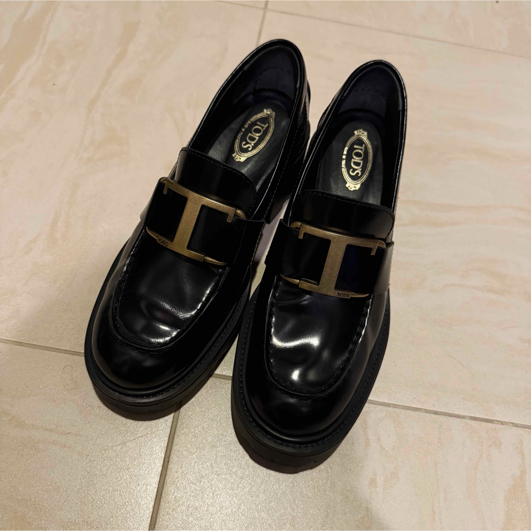 TOD'S - TOD'S トッズ 厚底ローファー Tタイムレスレザー