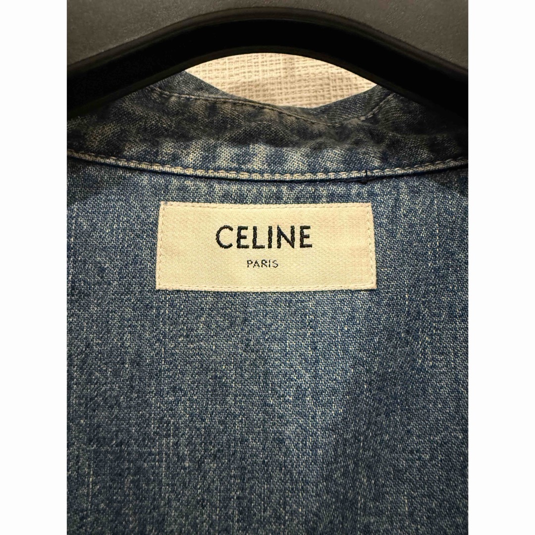 CELINE クロップドデニムシャツ ユニオンオーシャンウォッシュ
