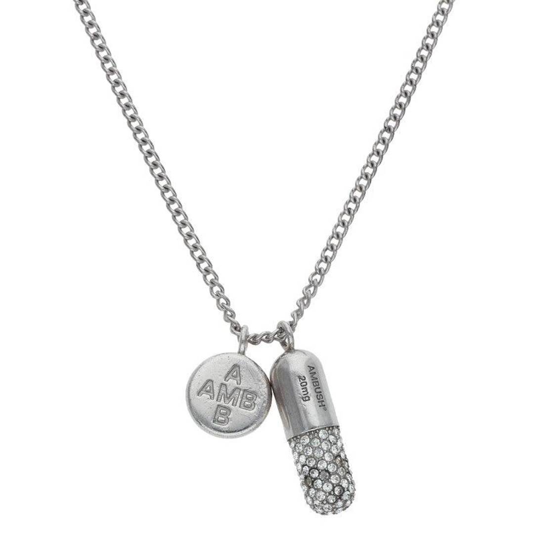 AMBUSH - アンブッシュ PAVE PILL CHARM NECKLACE ライトストーンピル