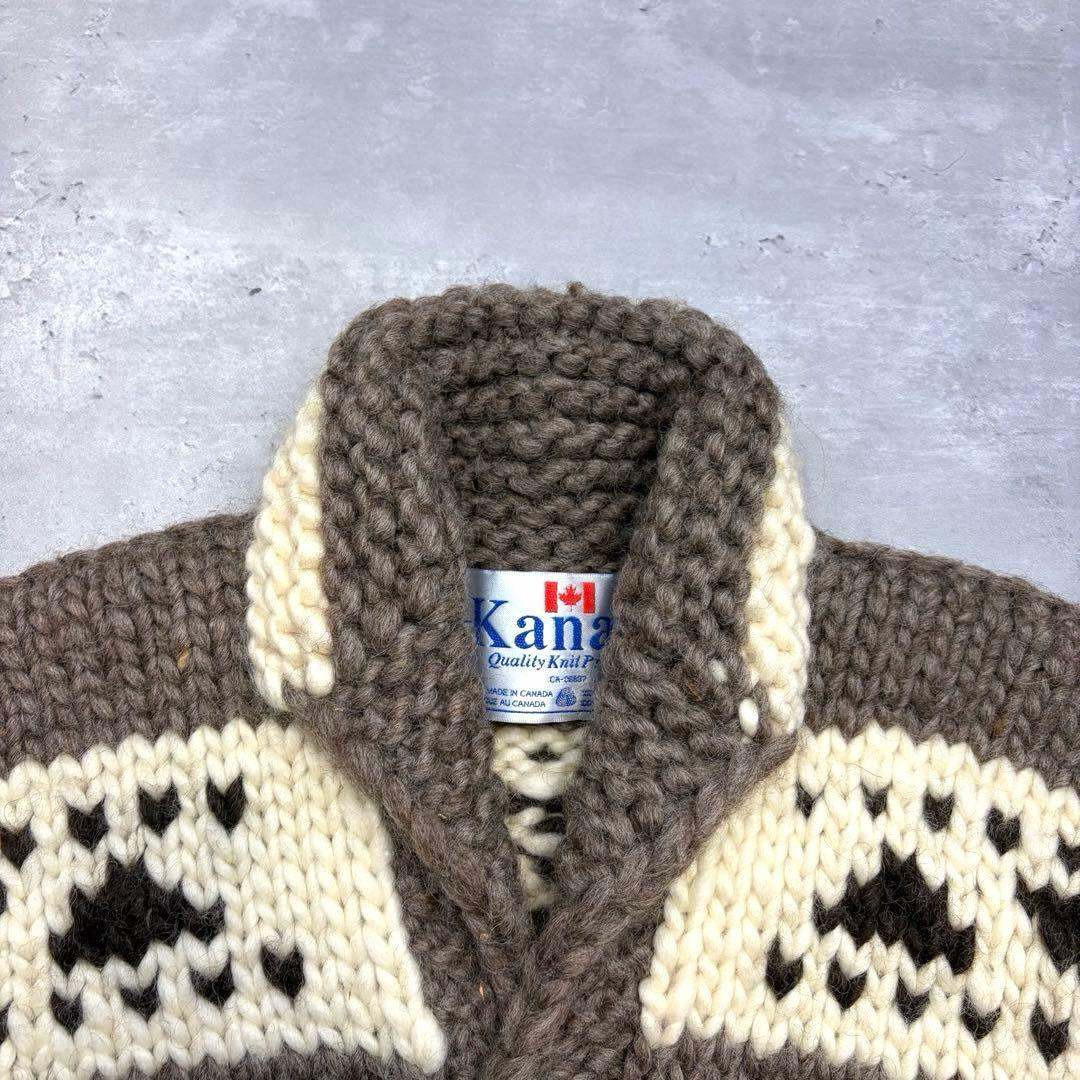 KANATA - カナタ KANATA カウチンニット カナダ製 イーグル ウール