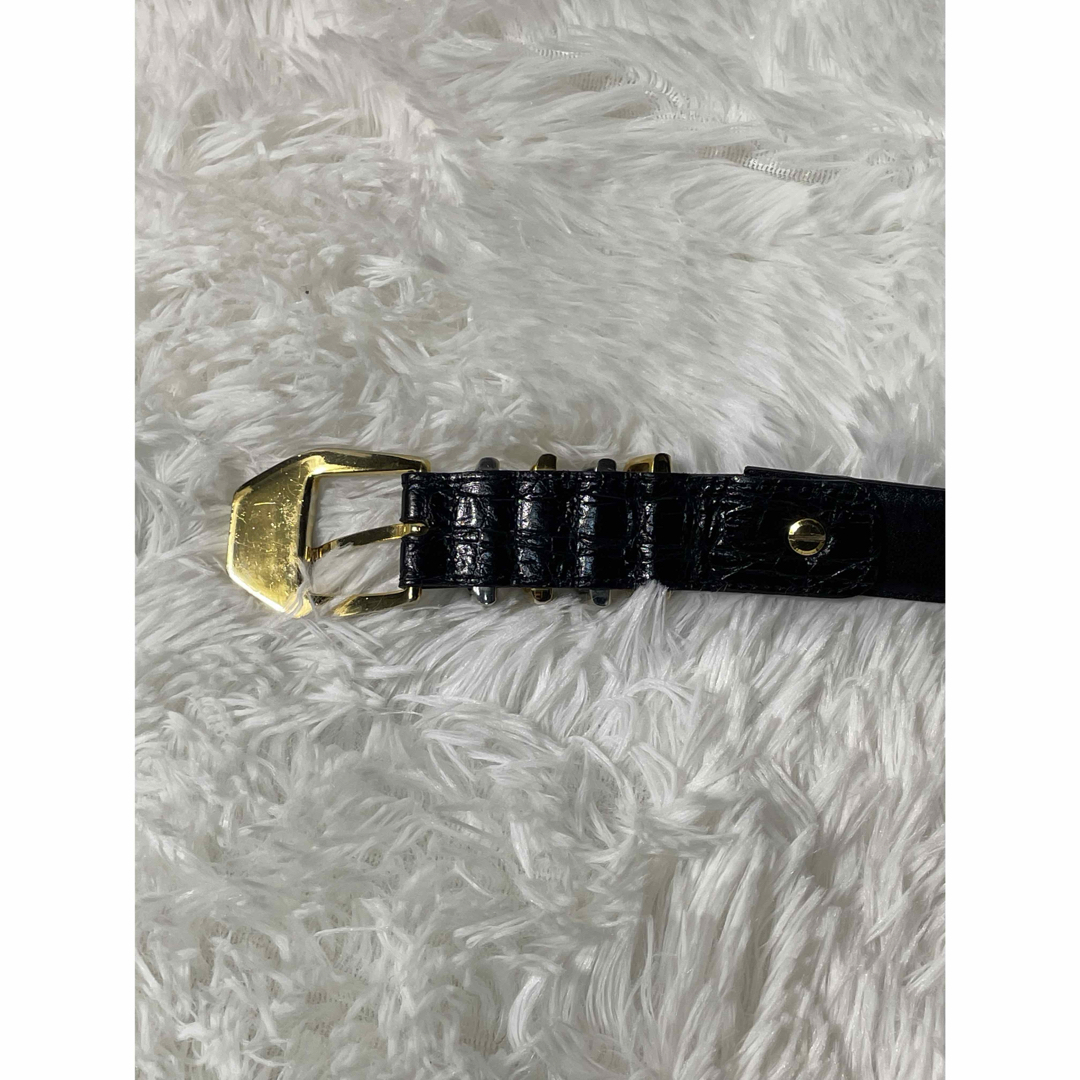 Gianni Versace - 希少 GIANNI VERSACE 本革 メデューサ金具 ベルト 黒