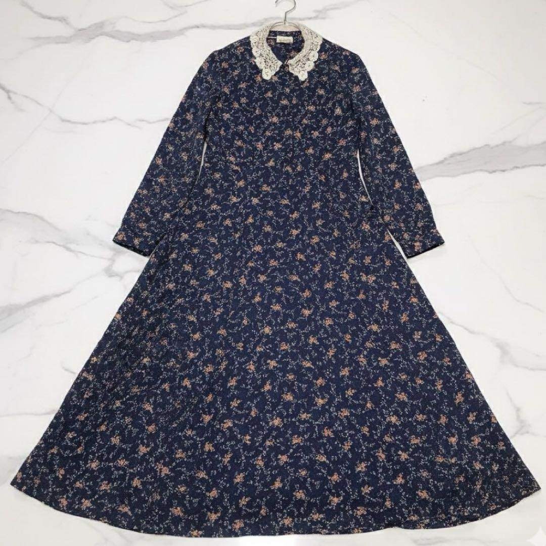 LAURA ASHLEY - ヴィンテージ☆ローラアシュレイ☆襟レース☆Aライン