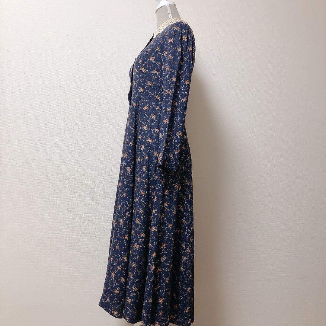 LAURA ASHLEY - ヴィンテージ☆ローラアシュレイ☆襟レース☆Aライン