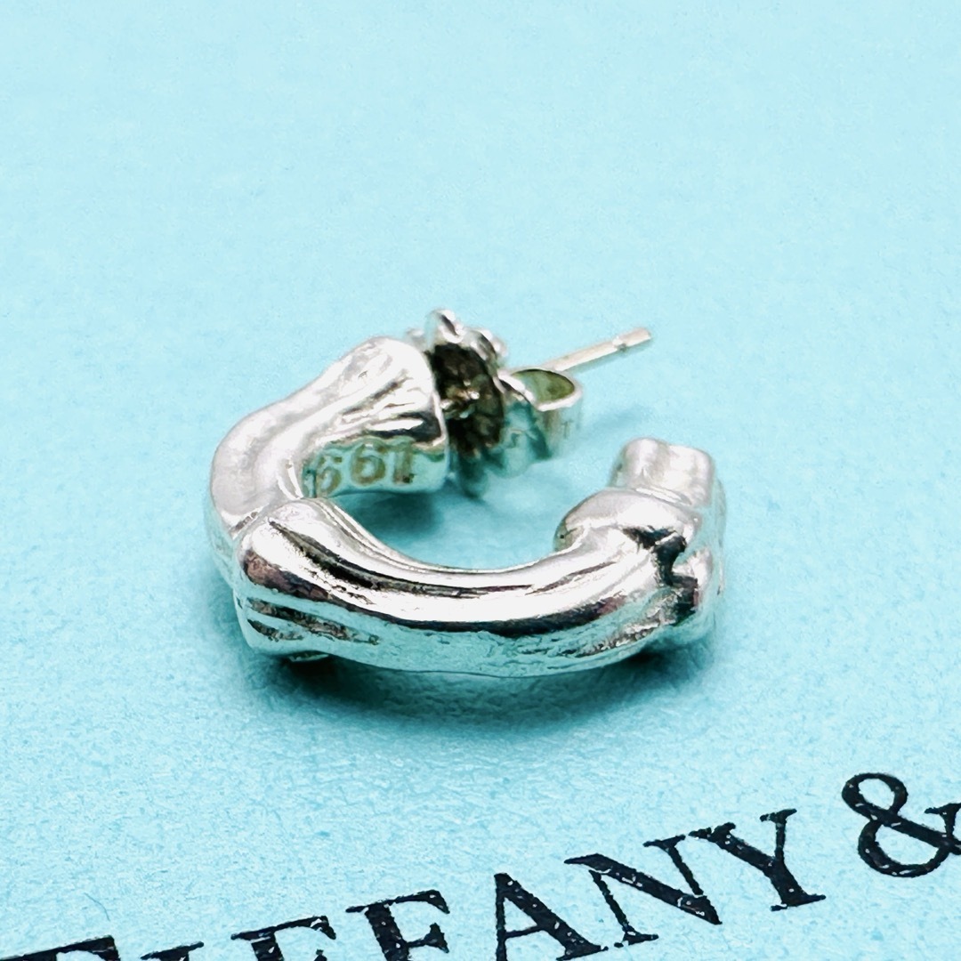 Tiffany オールドティファニー バンブー スモール フープ ピアス 925