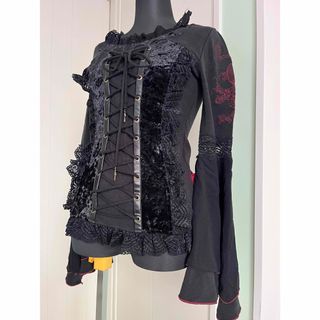 OZZON - オッズオン ベスト ベスチェ 編み上げ ロック ゴシック V系の