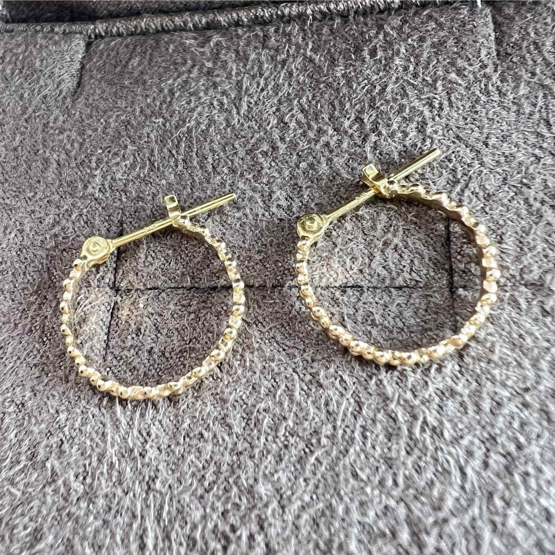 agete アガット バブルフープピアス YG