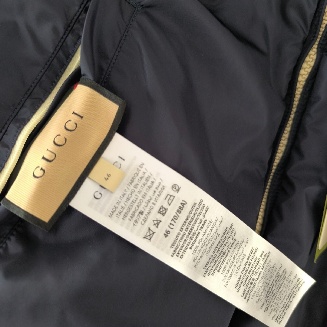 GUCCI - グッチ GGロゴ ネイビーリバーシブルジャケット ブルゾン