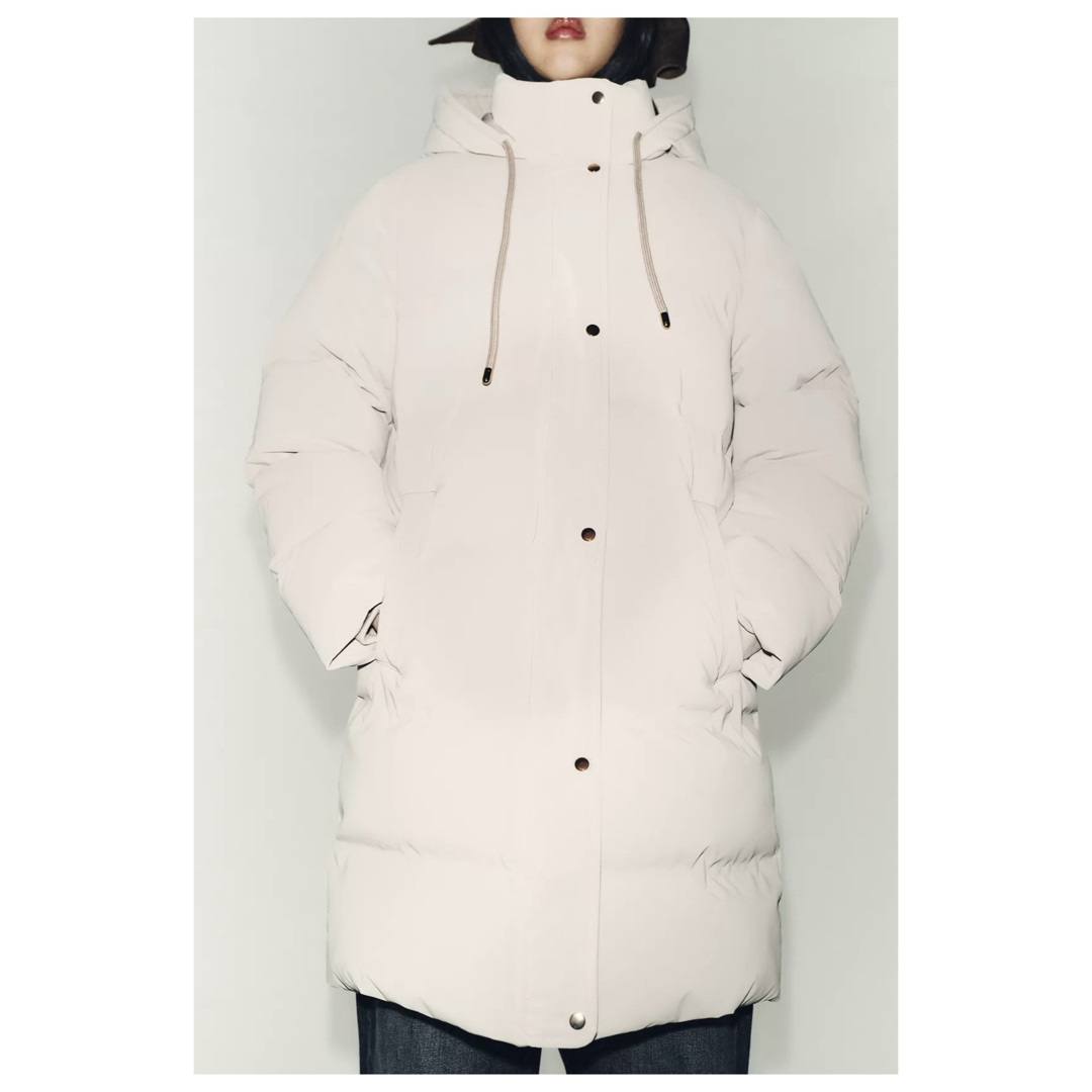 ZARA - ZARA セミロング丈ラバー加工ウィンドブレーカーの通販 by はな