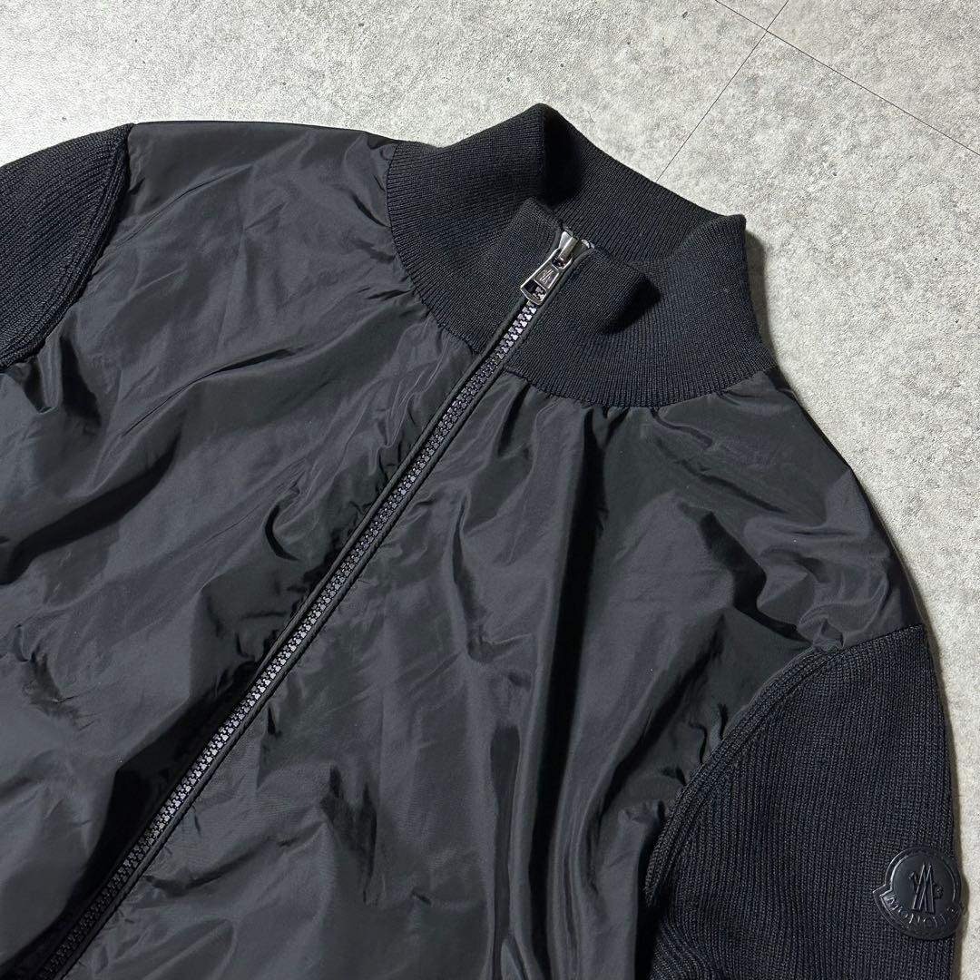 MONCLER - 2017年モデル MONCLER ハイブリッド ニット カーディガン 黒