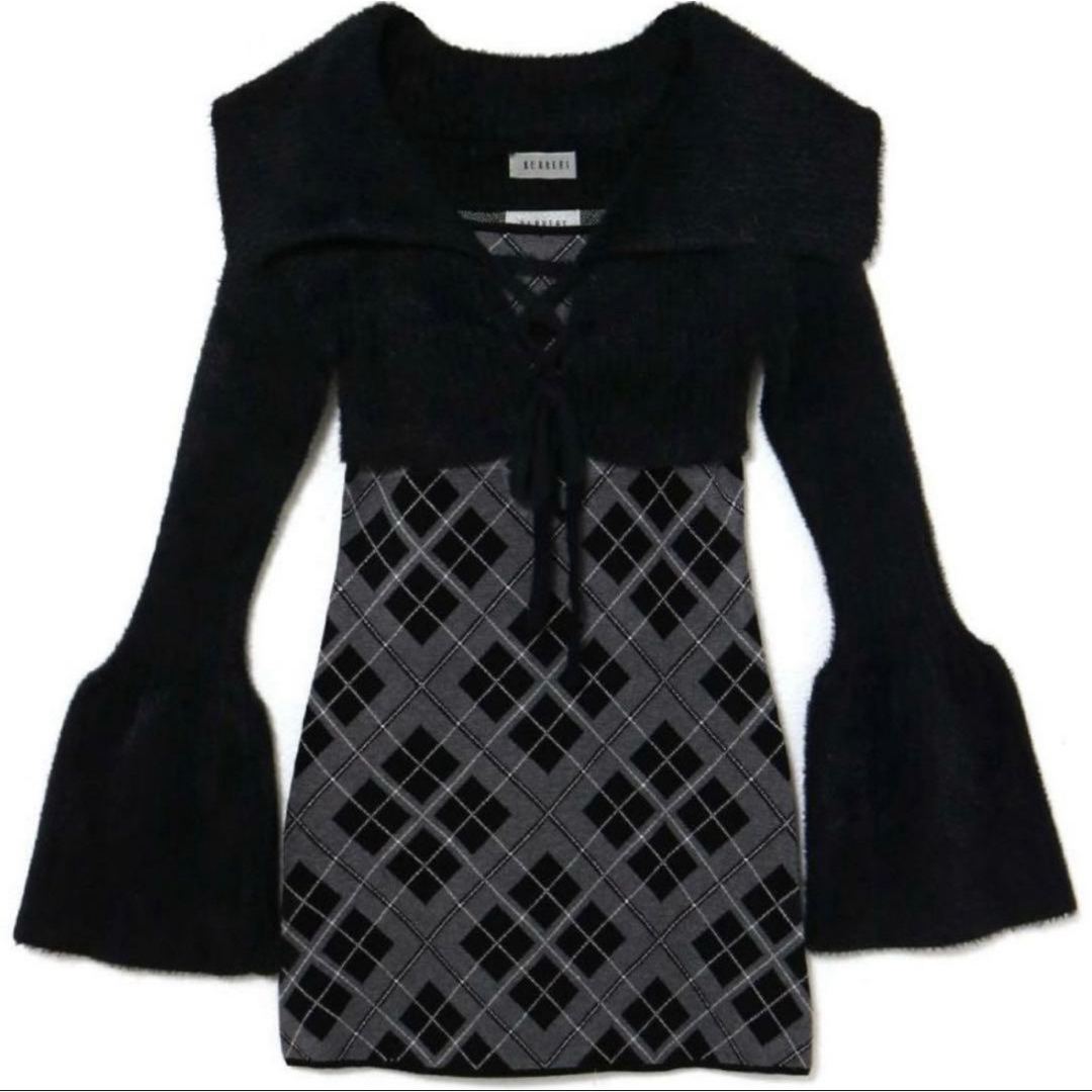 Bubbles - BUBBLES レースアップニットワンピースの通販 by a's shop