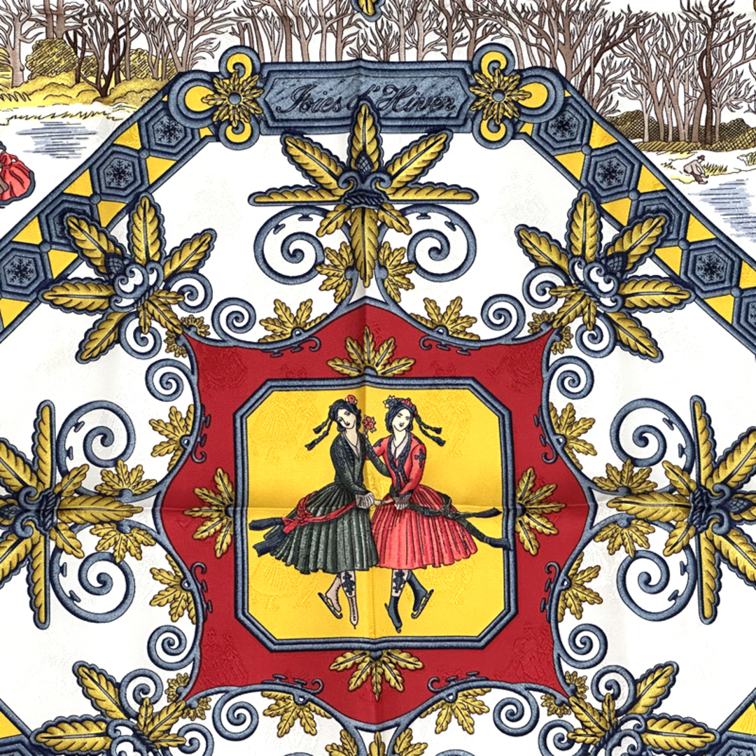 HERMES - エルメス HERMES スカーフ カレ90 Joies d'Hiver 冬の愉しみ