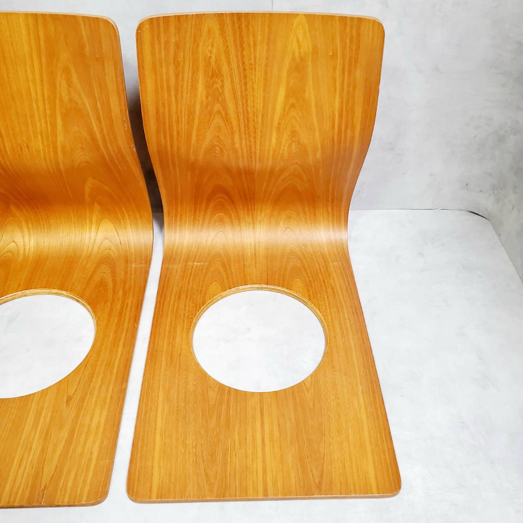 5脚セットTendo 天童木工 座椅子 藤森健次作 曲げ木 Tendo 天童