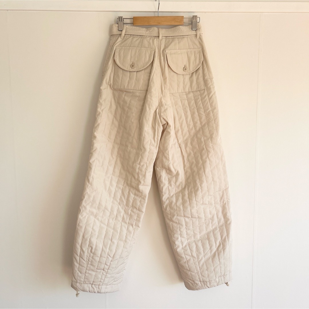 美品】Ameri キルティングパンツ ホワイト Sサイズの通販はau PAY