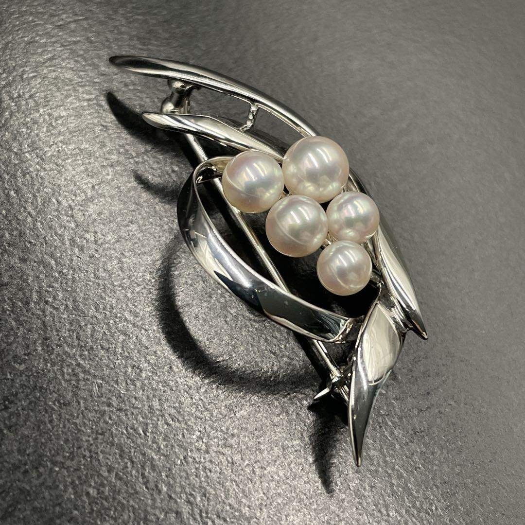MIKIMOTO - MIKIMOTO パール ブローチ コサージュ あこや真珠 6ミリ MS