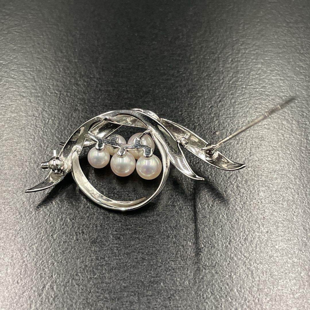 MIKIMOTO - MIKIMOTO パール ブローチ コサージュ あこや真珠 6ミリ MS