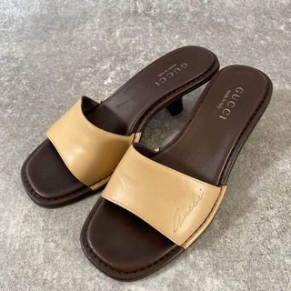 GUCCI - □美品□ GUCCI グッチ スエード サンダル ミュール バンブー