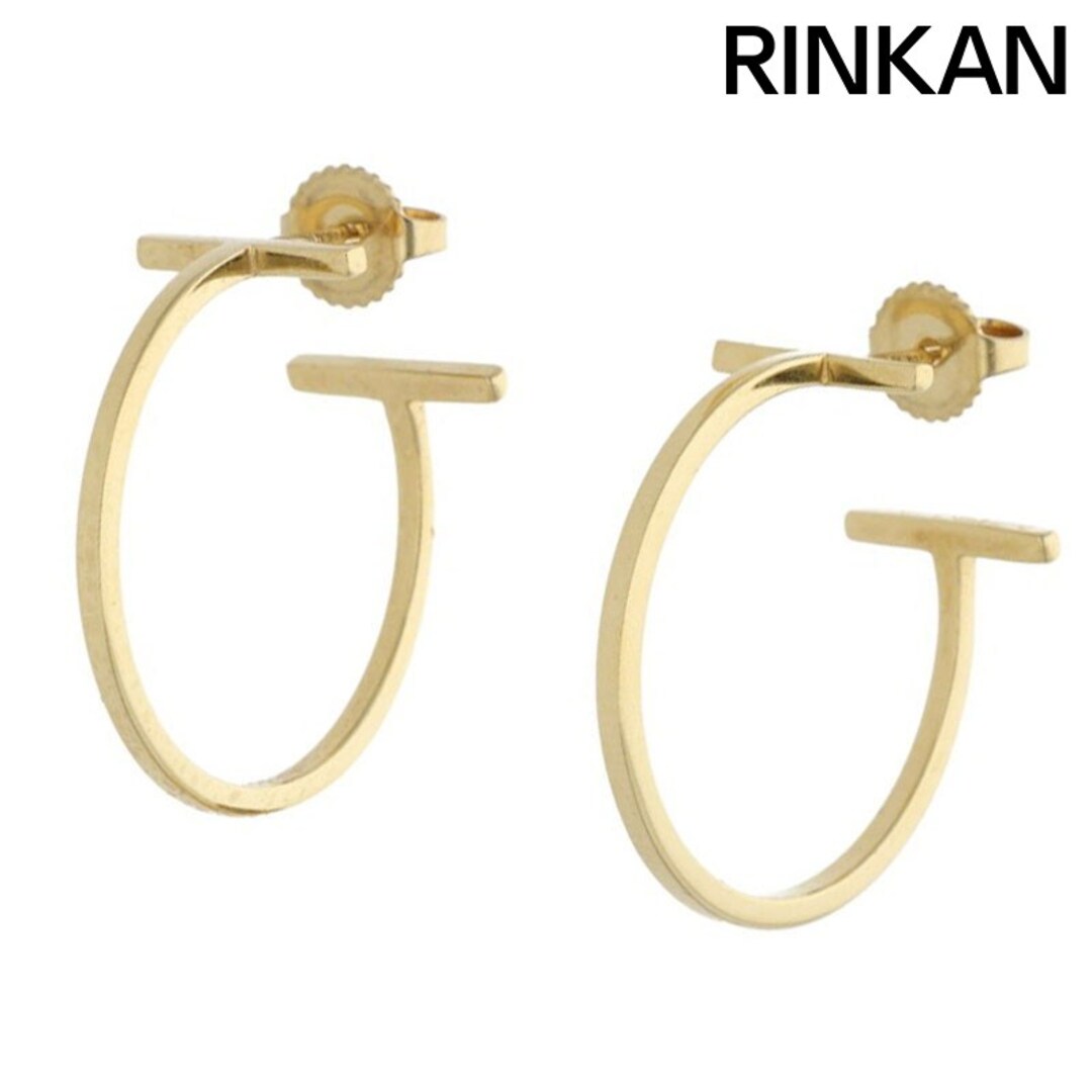 Tiffany & Co. - ティファニー Tワイヤー K18YGフープピアス メンズの