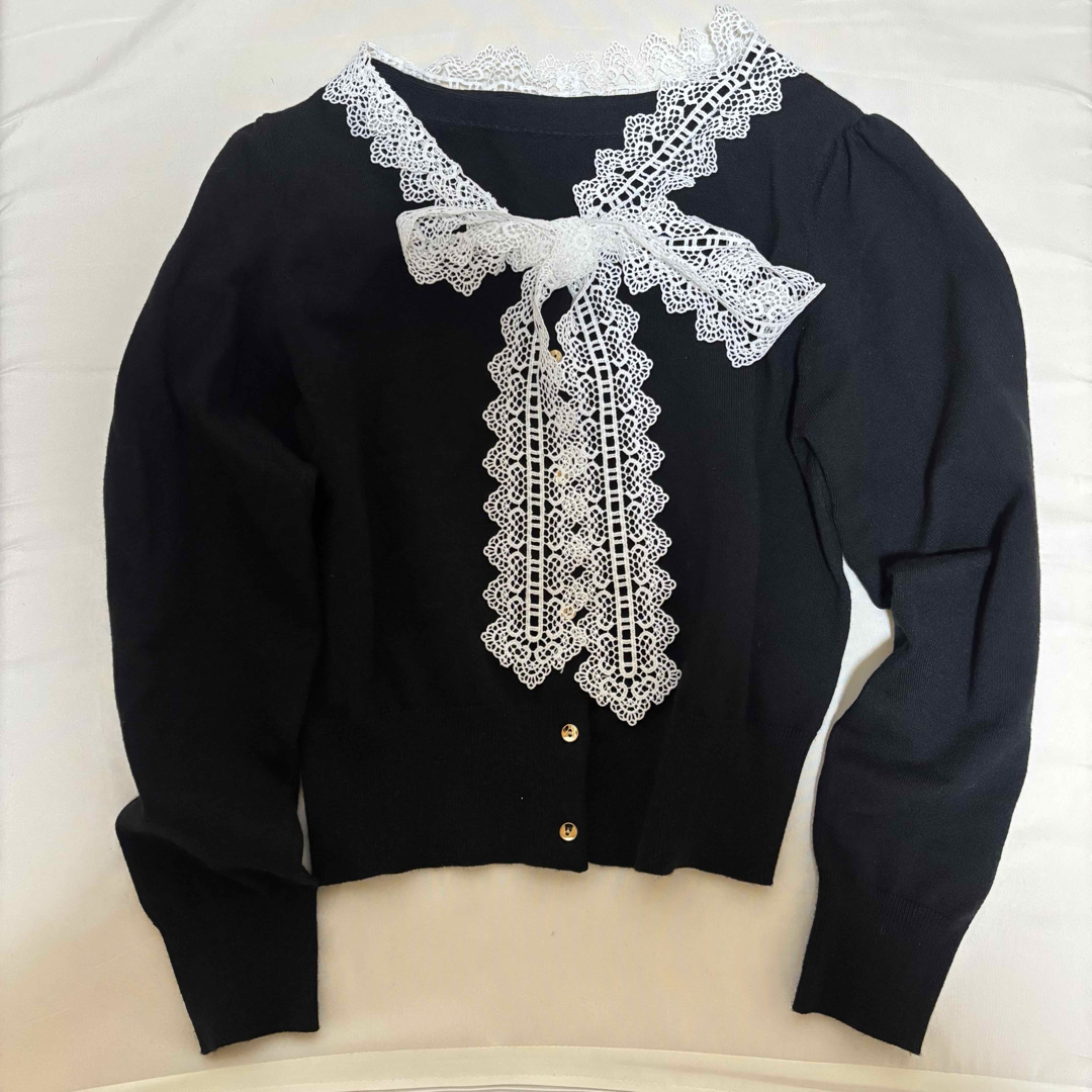 SNIDEL - レースボウタイカーディガン snidelの通販 by りお's shop