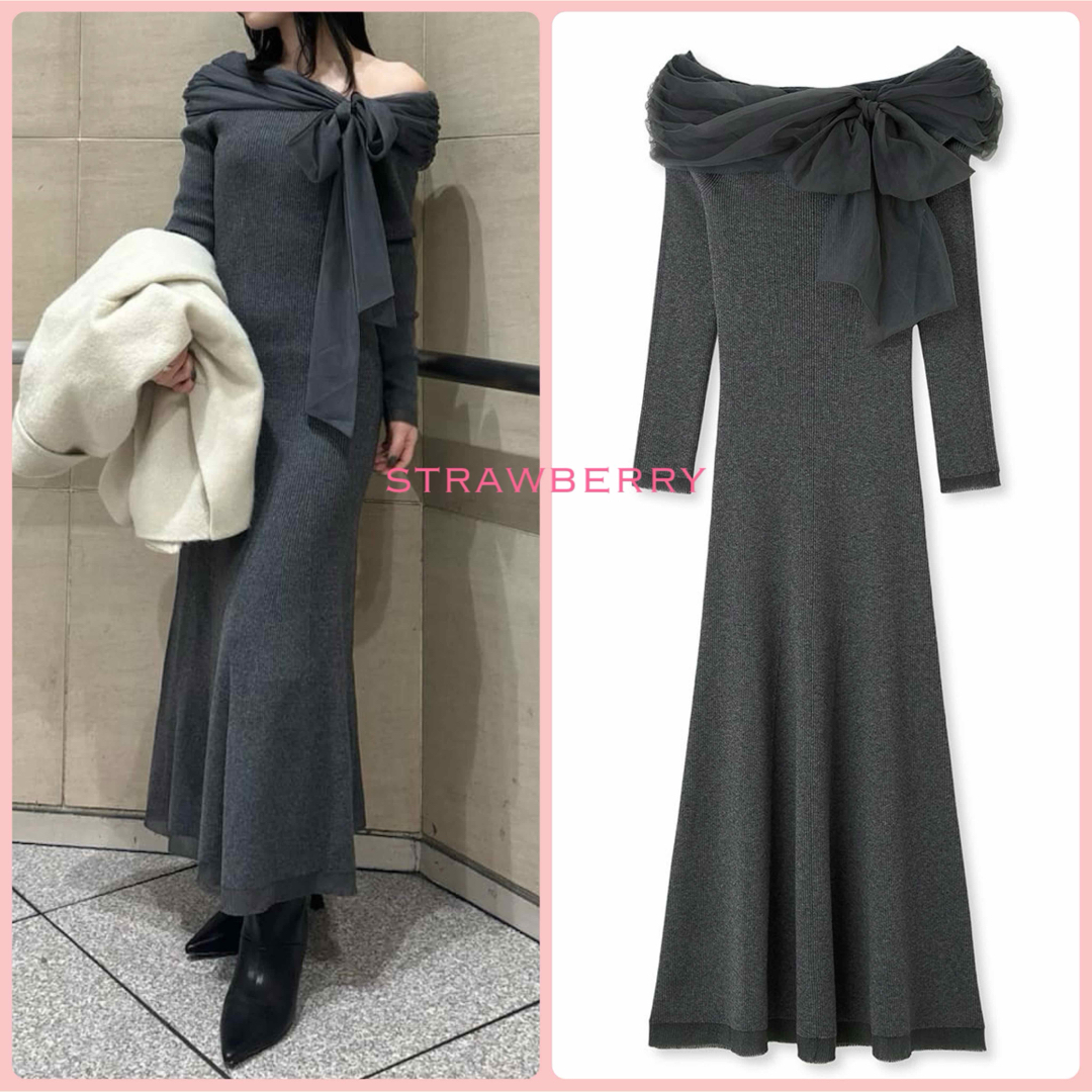 FRAY I.D - FRAYI.D フレイアイディー 3wayリボンオフショルニット