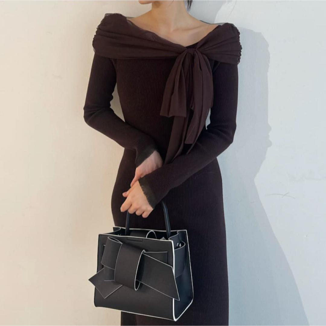 FRAY I.D - FRAYI.D フレイアイディー 3wayリボンオフショルニット