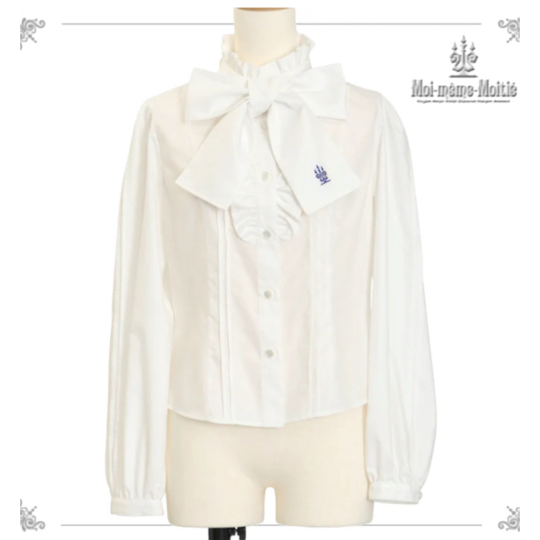 Moi-meme-Moitie - 燭台刺繍リボンタイブラウス【9号】の通販 by 黒猫