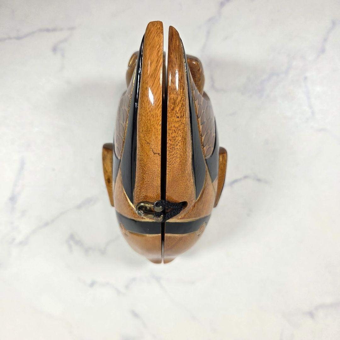 希少 TIMMY WOODS ティミーウッズ 木彫り 魚型 ショルダーバッグの通販