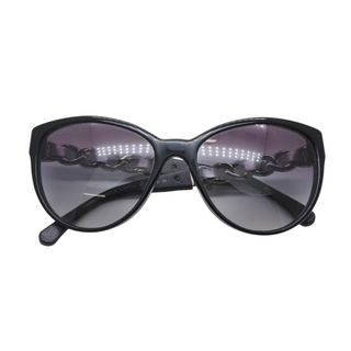 CHANEL - CHANEL シャネル ツイード サングラス ブラック プラスチック