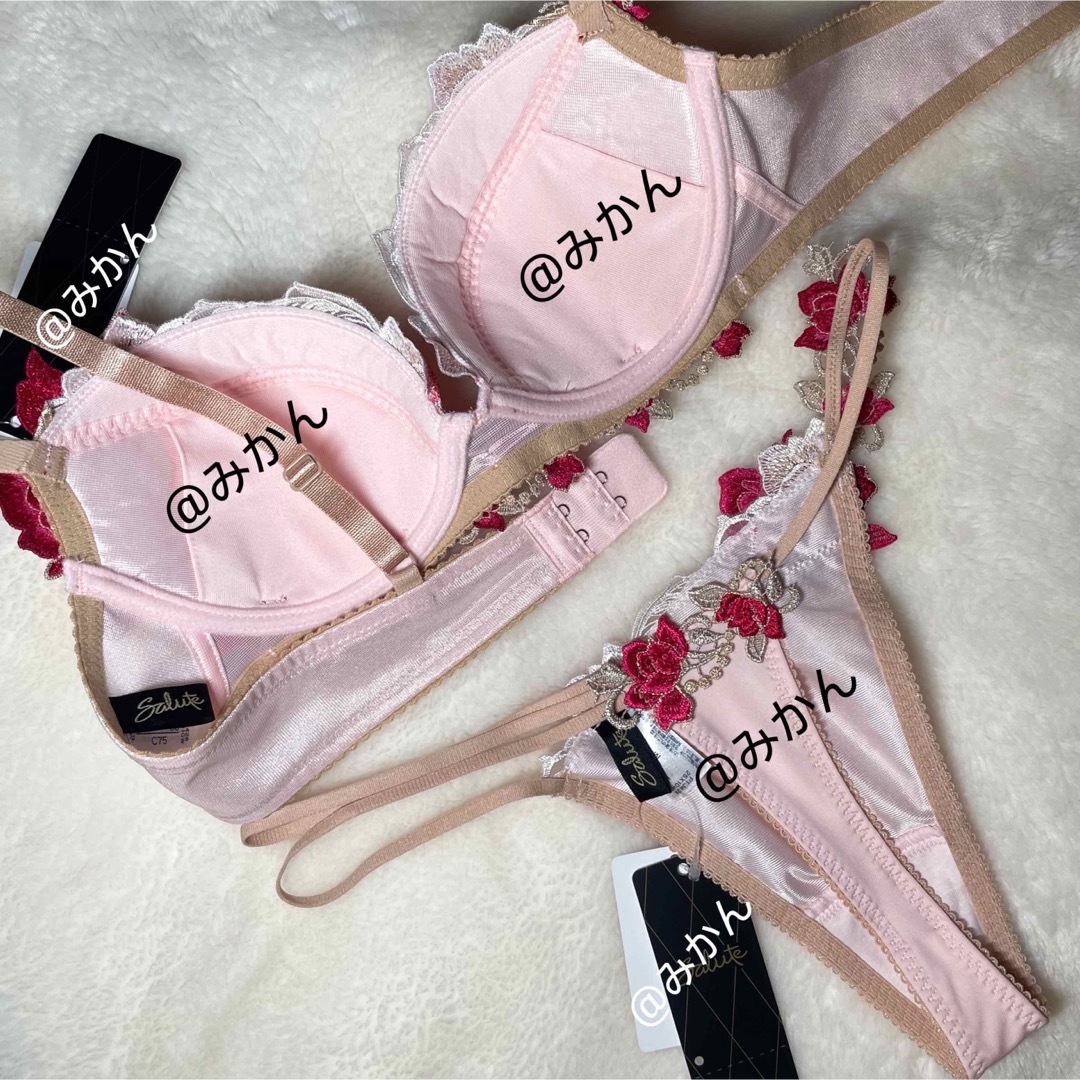 Wacoal - サルート26グループPアップブラソングセット(ローズピンク)の