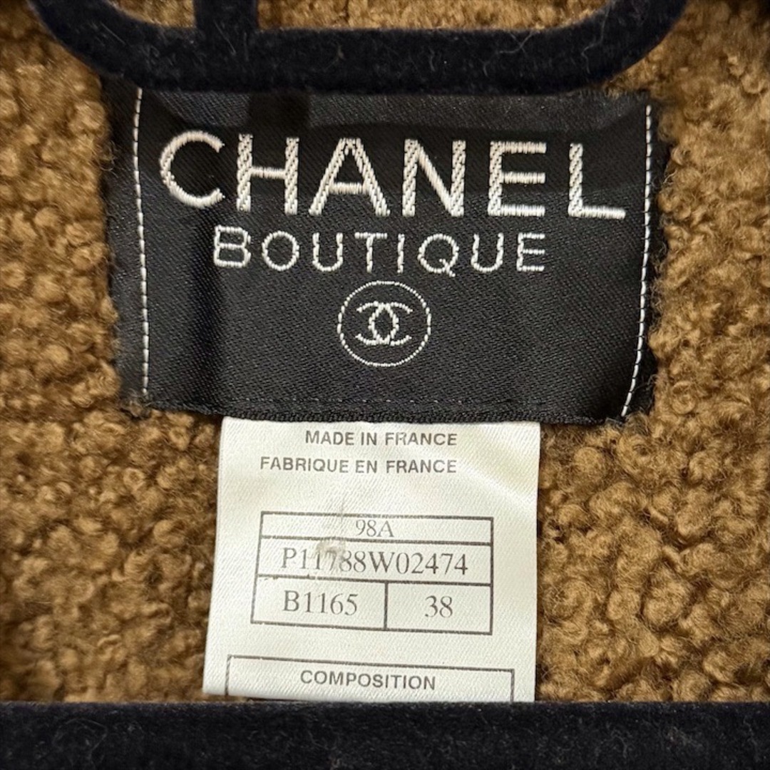 CHANEL - 美品 CHANEL シャネル テディ ボア 襟 ミックスツイード ココ
