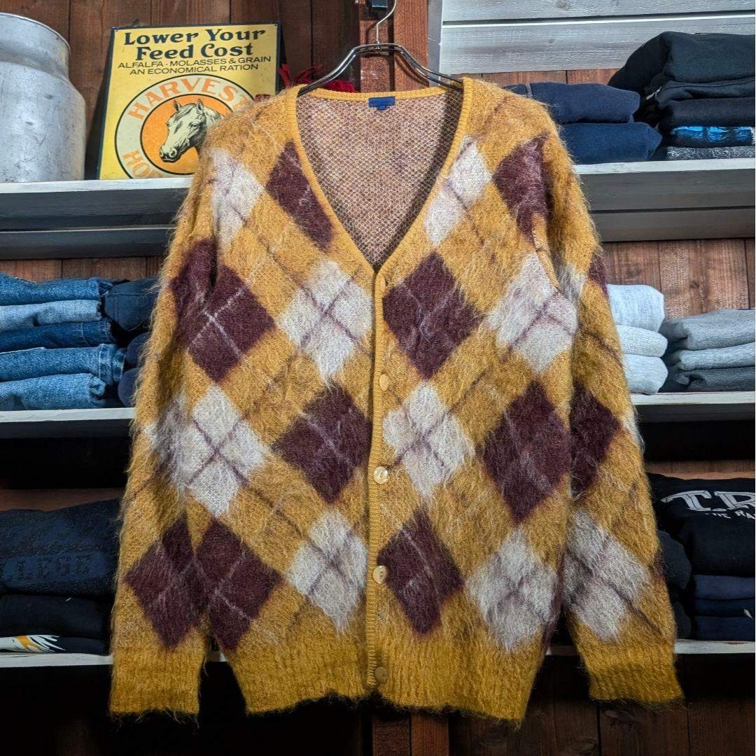 BEAMS モヘアカーディガン シャギー 毛足長 菅田将暉 NEEDLES 黄茶