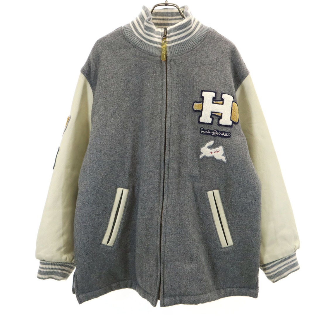 古着 HAI SPORTING GEAR ハイスポーティングギア 牛革レザー切替