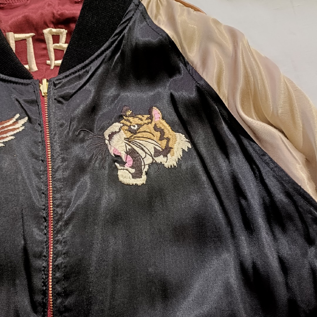 HOUSTON - ヒューストンスカジャン リバーシブル パンダ 富士山 龍 鷹