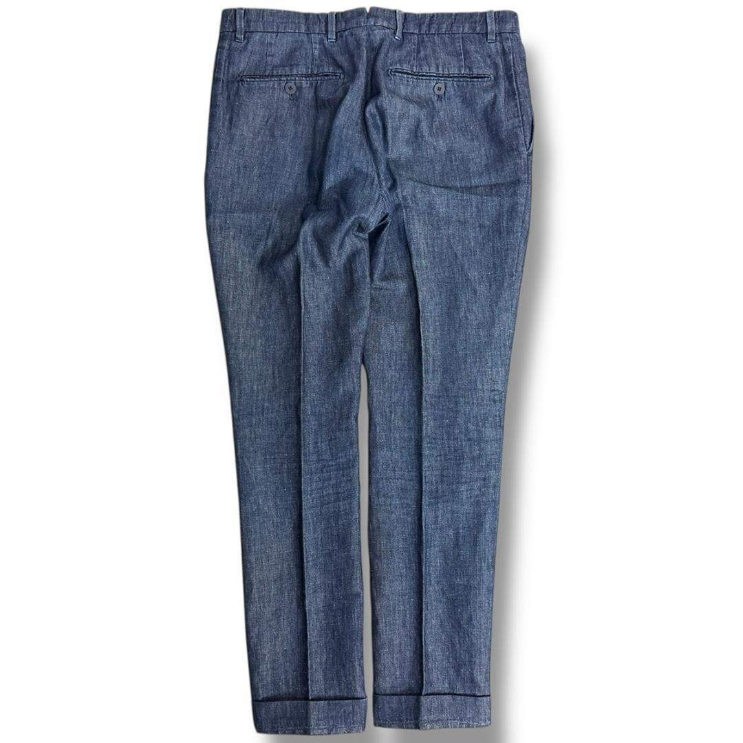 J7232 良品 ラルディーニ コットンリネンデニムセットアップ インディゴ50