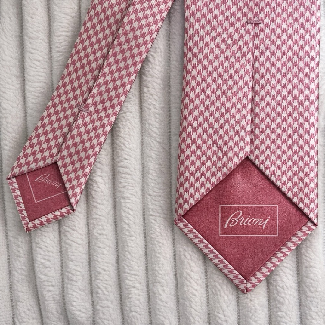 Brioni ブリオーニ シルク100% ネクタイ ピンク 高級 イタリア製